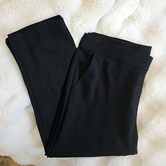 Eileen Fisher Pants - EILEEN FISHER Stretch Viscose Cropped Pants Tapered Elastic Waist Black Comfort